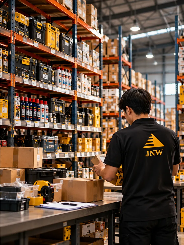 Tools and equipment in an industrial workshop